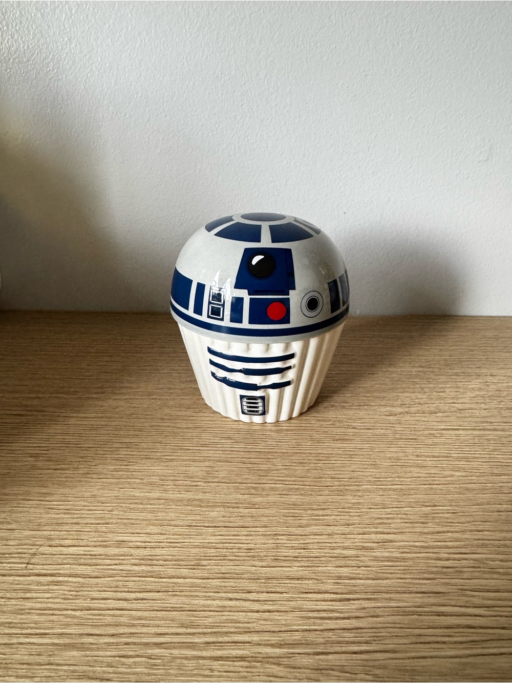 R2-D2 Inspired Ceramic White and Blue Dish